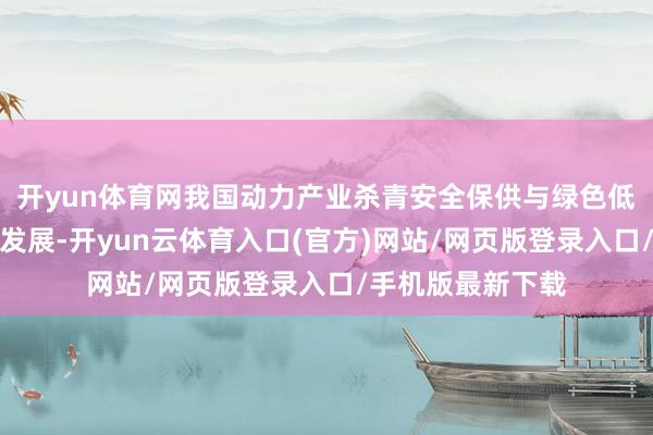 开yun体育网我国动力产业杀青安全保供与绿色低碳转型双向协同发展-开yun云体育入口(官方)网站/网页版登录入口/手机版最新下载