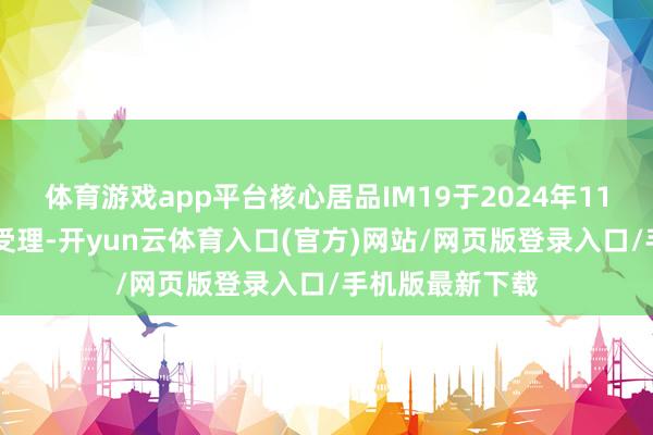 体育游戏app平台核心居品IM19于2024年11月递交NDA获受理-开yun云体育入口(官方)网站/网页版登录入口/手机版最新下载
